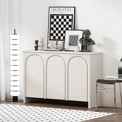 Sleek White Arched Door Cabinet – Modern Minimalist Design for Stylish Storage fcwz-2363