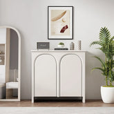 Sleek White Arched Door Cabinet – Modern Minimalist Design for Stylish Storage fcwz-2363