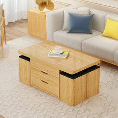 Modern Multi-layer Board Tea Table with Synthetic Leather Seating - Perfect for Elegant Dining Spaces fcx-2590