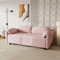 54" Pink Velvet Sofa Bed for Multi-purpose - Perfect Pull-Out Sofa Design for Living Spaces