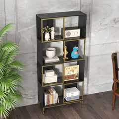 4-Tier Storage Shelves, Corner Display Bookcase for Small Space