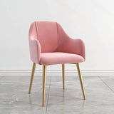 Elegant Gray Upholstered Armchair with Gold Legs - Modern Comfort and Style fel-2002