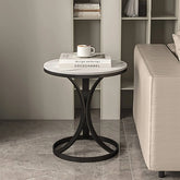 Luxurious Sintered Stone Coffee Table with Elegant Gold Base - Perfect for Modern Living Spaces fel-2006
