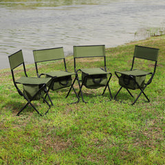 4-Piece Folding Camping Chairs with Storage Bag, Portable for Outdoor & Indoor