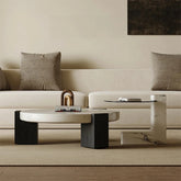 Elegant Round Marble Coffee Table with Tempered Glass Top – Stylish Modern Home Furniture fjd-4680