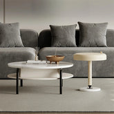 Stylish Marble and Pine Coffee Table - Modern Density Board Design for Chic Living Spaces fjd-4685
