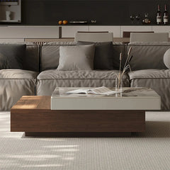 Elegant Sintered Stone Coffee Table with Modern Design - Stylish Living Room Centerpiece fjd-4687