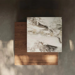 Elegant Sintered Stone Coffee Table with Modern Design - Stylish Living Room Centerpiece fjd-4687