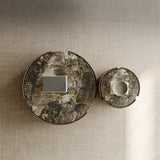 Stylish Stone Density Board Coffee Table - Modern Round Design for Your Living Room fjd-4690
