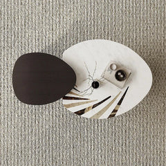 Elegant Stone and Tempered Glass Coffee Table – Modern Design for Stylish Living Rooms fjd-4697