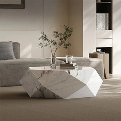 Elegant Modern Sintered Stone Coffee Table - Geometric Design for Chic Living Rooms fjd-4724