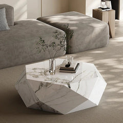 Elegant Modern Sintered Stone Coffee Table - Geometric Design for Chic Living Rooms fjd-4724