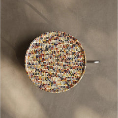 Stylish Modern Coffee Table with Unique Design - Durable Density Board and Stainless Steel Construction, Rolling Wheels for Easy Mobility fjd-4726