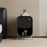 Modern Pine Stainless Bedside Cupboard - Sleek Nightstand with Stylish Design fjd-4727