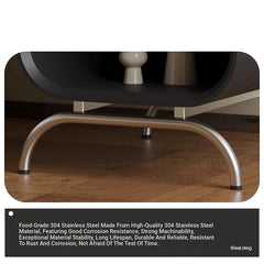Modern Pine Stainless Bedside Cupboard - Sleek Nightstand with Stylish Design fjd-4727