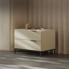 Stylish Modern Bedside Cupboard in Durable Density Board and Solid Wood – Sleek Nightstand for Your Bedroom Storage Needs fjd-4729