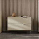 Stylish Modern Bedside Cupboard in Durable Density Board and Solid Wood – Sleek Nightstand for Your Bedroom Storage Needs fjd-4729