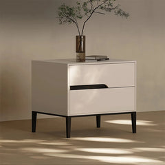 Stylish Modern Bedside Cupboard with Drawer - Solid Wood Top and Elegant Design fjd-4730