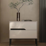 Stylish Modern Bedside Cupboard with Drawer - Solid Wood Top and Elegant Design fjd-4730