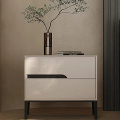 Stylish Modern Bedside Cupboard with Drawer - Solid Wood Top and Elegant Design fjd-4730