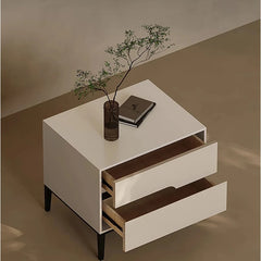 Stylish Modern Bedside Cupboard with Drawer - Solid Wood Top and Elegant Design fjd-4730