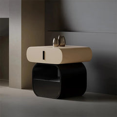 Sleek Modern Bedside Cupboard – Stylish Solid Wood & Density Board Design for Elegant Bedrooms fjd-4731