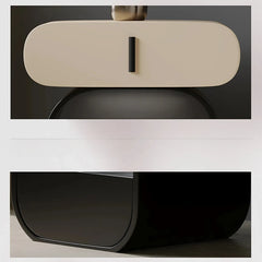 Sleek Modern Bedside Cupboard – Stylish Solid Wood & Density Board Design for Elegant Bedrooms fjd-4731