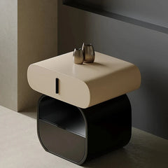 Sleek Modern Bedside Cupboard – Stylish Solid Wood & Density Board Design for Elegant Bedrooms fjd-4731