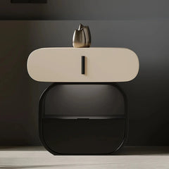 Sleek Modern Bedside Cupboard – Stylish Solid Wood & Density Board Design for Elegant Bedrooms fjd-4731