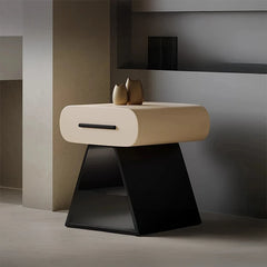 Modern Bedside Cupboard with Stylish Design - Solid Wood and Density Board Finish, Perfect for Any Bedroom Decor fjd-4732