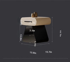 Modern Bedside Cupboard with Stylish Design - Solid Wood and Density Board Finish, Perfect for Any Bedroom Decor fjd-4732