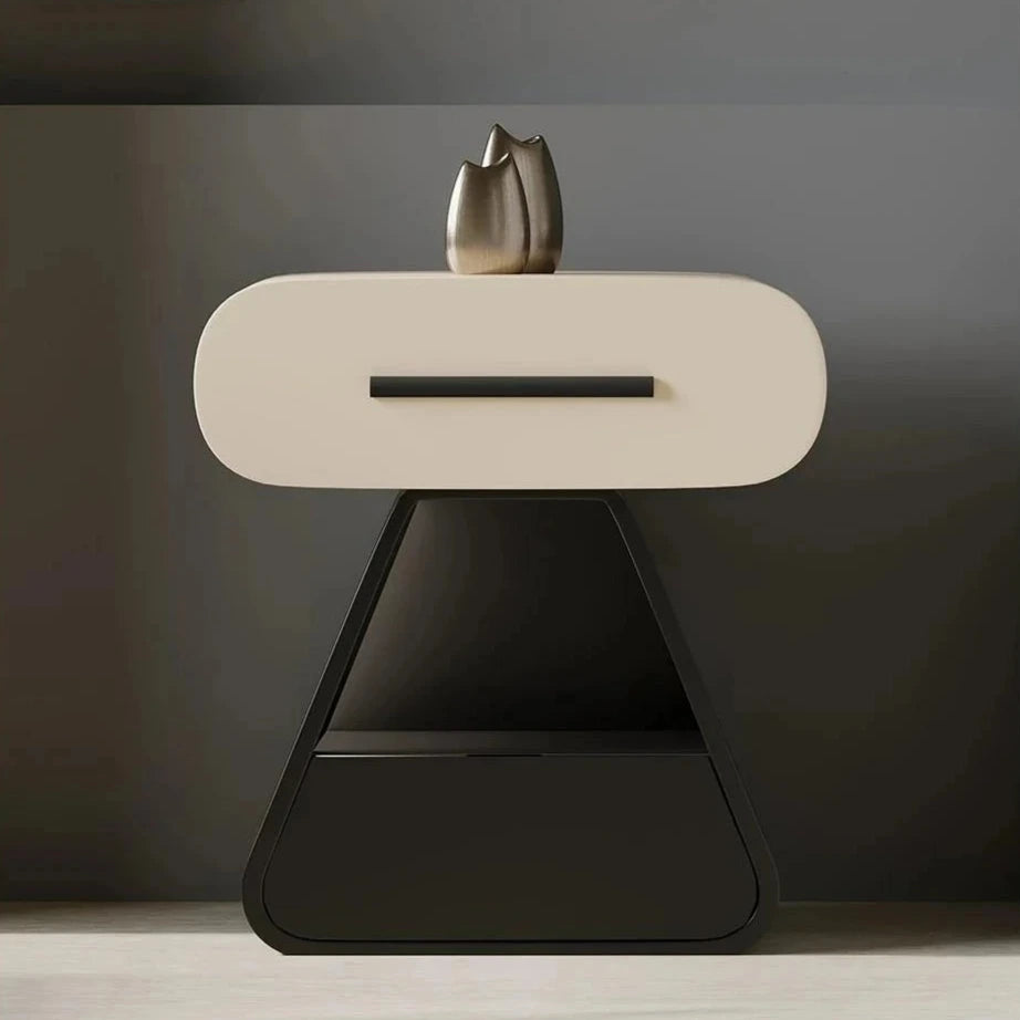 Modern Bedside Cupboard with Stylish Design - Solid Wood and Density Board Finish, Perfect for Any Bedroom Decor fjd-4732