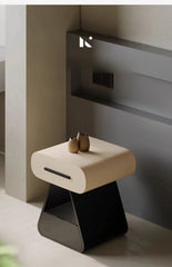 Modern Bedside Cupboard with Stylish Design - Solid Wood and Density Board Finish, Perfect for Any Bedroom Decor fjd-4732