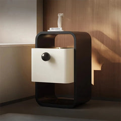 Modern Minimalist Bedside Cupboard in Density Board Pine with Sleek Storage Drawer - Stylish Nightstand for Your Bedroom fjd-4733