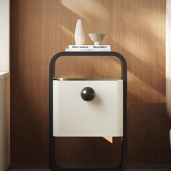 Modern Minimalist Bedside Cupboard in Density Board Pine with Sleek Storage Drawer - Stylish Nightstand for Your Bedroom fjd-4733