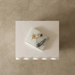 Chic White Bedside Cupboard with Stylish Scalloped Design and Black Ball Feet - Modern Density Board Pine Furniture fjd-4736