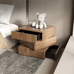 Stylish Density Board Bedside Cupboard with Modern Drawer Design - Perfect Nightstand for Your Bedroom fjd-4738