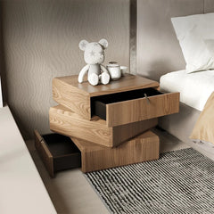 Stylish Density Board Bedside Cupboard with Modern Drawer Design - Perfect Nightstand for Your Bedroom fjd-4738