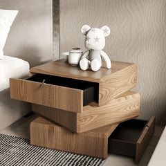 Stylish Density Board Bedside Cupboard with Modern Drawer Design - Perfect Nightstand for Your Bedroom fjd-4738