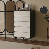 Stylish Pine Stainless Density Board Cabinet with 5 Drawers - Modern Storage Solution for Your Home fjd-4740