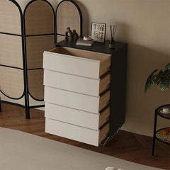 Stylish Pine Stainless Density Board Cabinet with 5 Drawers - Modern Storage Solution for Your Home fjd-4740