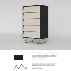 Stylish Pine Stainless Density Board Cabinet with 5 Drawers - Modern Storage Solution for Your Home fjd-4740