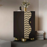 Elegant Modern Cabinet with Density Board and Stainless Steel Accents - Stylish Storage Solution fjd-4742