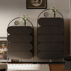 Stylish Density Board Cabinet with Stainless Pine Frame - Modern Storage Solution for Home Décor fjd-4743