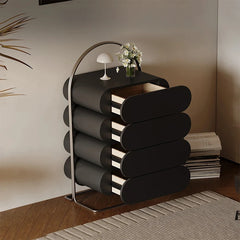 Stylish Density Board Cabinet with Stainless Pine Frame - Modern Storage Solution for Home Décor fjd-4743