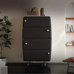 Modern Pine Density Board Cabinet with 4 Drawers - Stylish Storage Solution for Home and Office fjd-4745