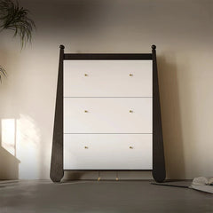 Stylish Ash Wood Density Board Cabinet with Modern Design and Gold Accents - Perfect for Any Room! fjd-4746