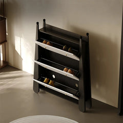 Stylish Ash Wood Density Board Cabinet with Modern Design and Gold Accents - Perfect for Any Room! fjd-4746