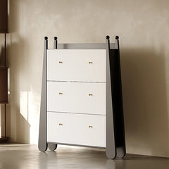 Stylish Ash Wood Density Board Cabinet with Modern Design and Gold Accents - Perfect for Any Room! fjd-4746