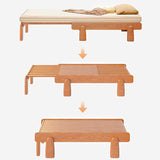 Modern Bed Frame in Natural Ash Wood - Sleek and Durable fjjj-1654